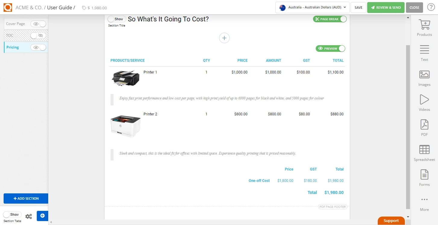 QuoteCloud - Sales Quote, Sales Proposal and Contracts Software - Add thumbnail image to adhoc price line items (Java Edition) - illustration 9644e847-fd2d-43a0-a05d-8438c02deebc