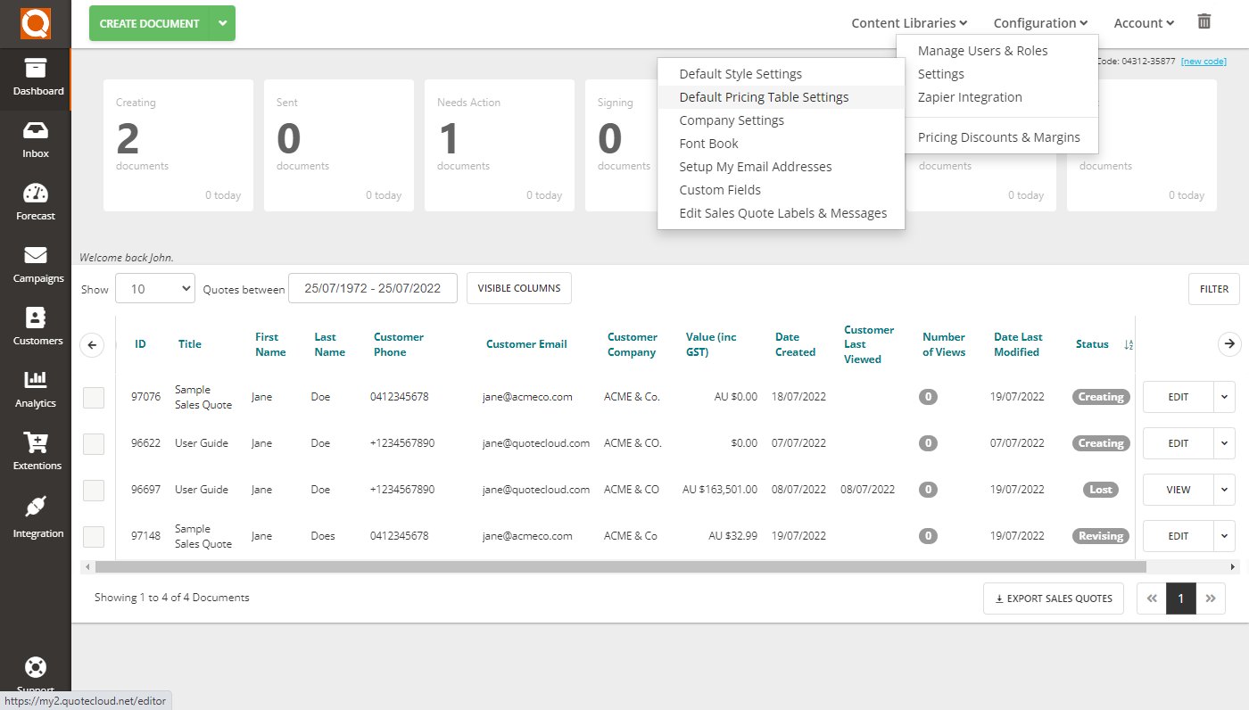 QuoteCloud - Sales Quote, Sales Proposal and Contracts Software - Adding Custom Fields to your Price Tables (Java Edition) - illustration acddec69-b53a-4e3c-96c6-71babfdf641e