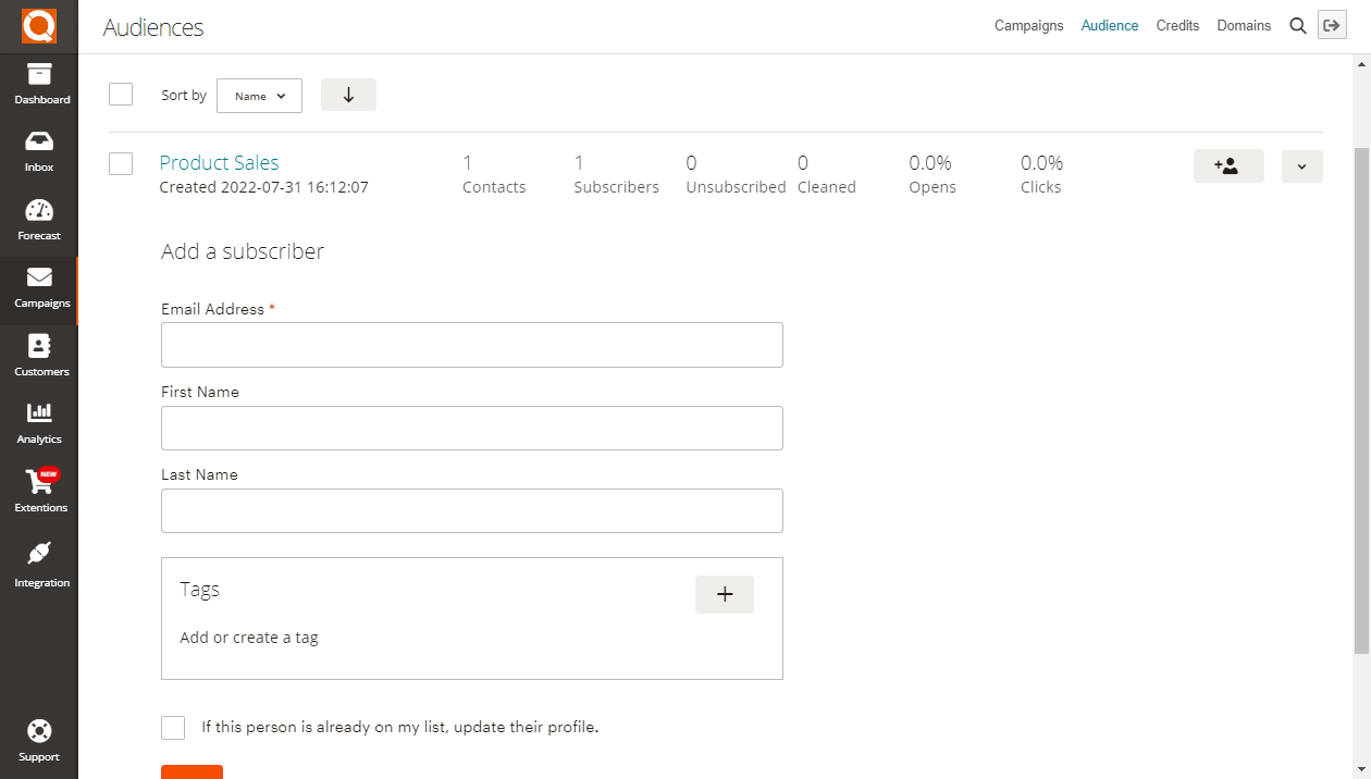 QuoteCloud - Sales Quote, Sales Proposal and Contracts Software - Email Marketing - Create an Audience (Java Edition) - illustration d974661a-31e0-4905-9bc1-e797f56fbaf9