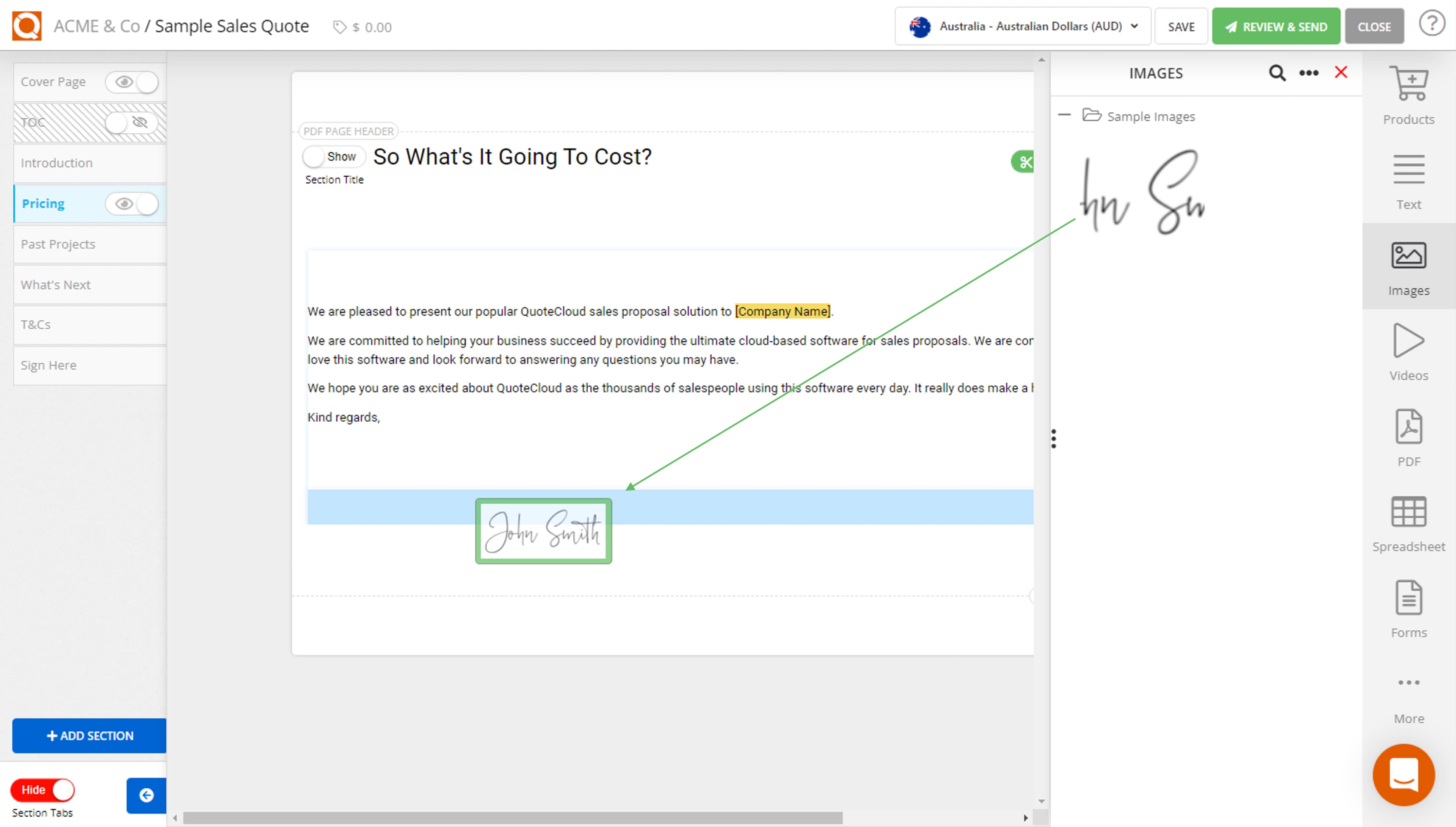 QuoteCloud - Sales Quote, Sales Proposal and Contracts Software - Content Libraries (Java Edition) - illustration 0b17e99a-74e3-4b0e-9ba8-a1d15b97221d