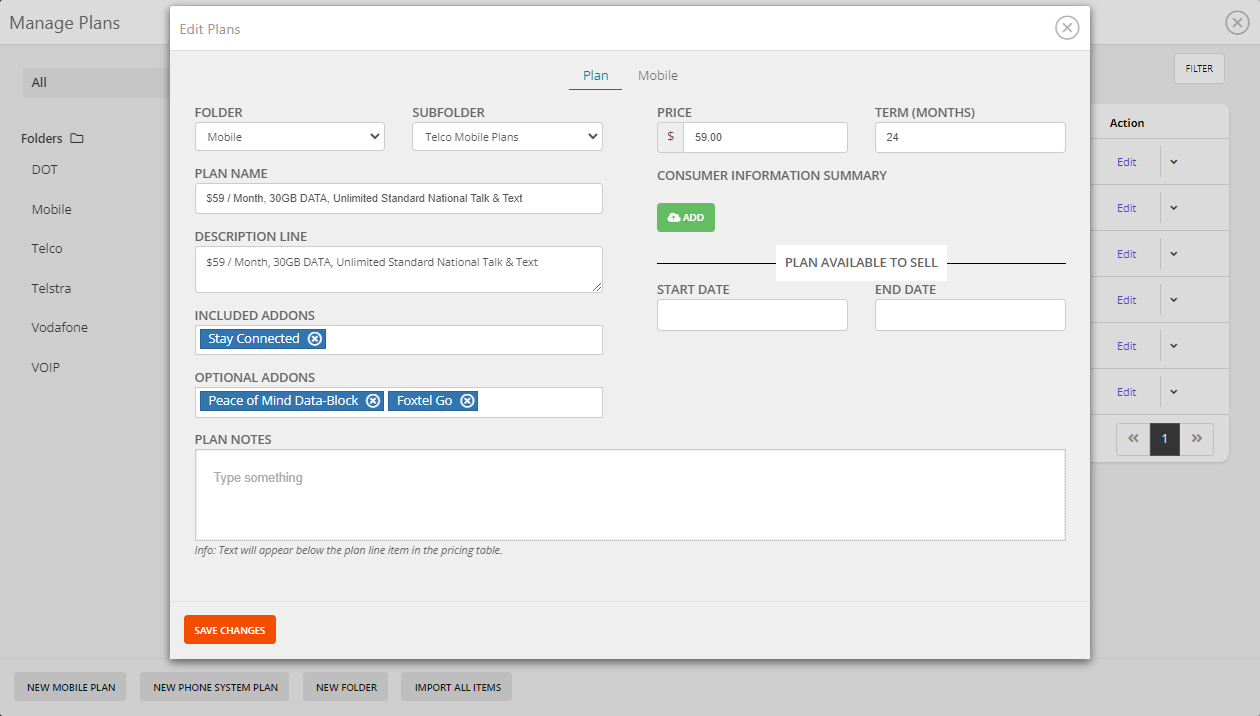 QuoteCloud - Sales Quote, Sales Proposal and Contracts Software - Managing and Assigning Add-ons for Plans (Java Edition) - illustration 8aeae6cf-ddc9-4399-9c78-30361eb227fc