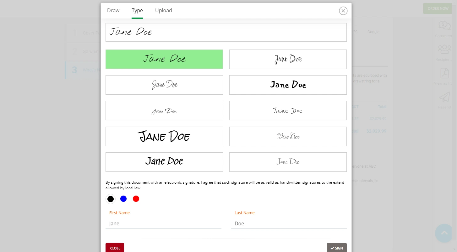 QuoteCloud - Sales Quote, Sales Proposal and Contracts Software - QuoteCloud e-Signatures (Java Edition) - illustration 6bcc2598-071b-4161-8864-98fccf614b34