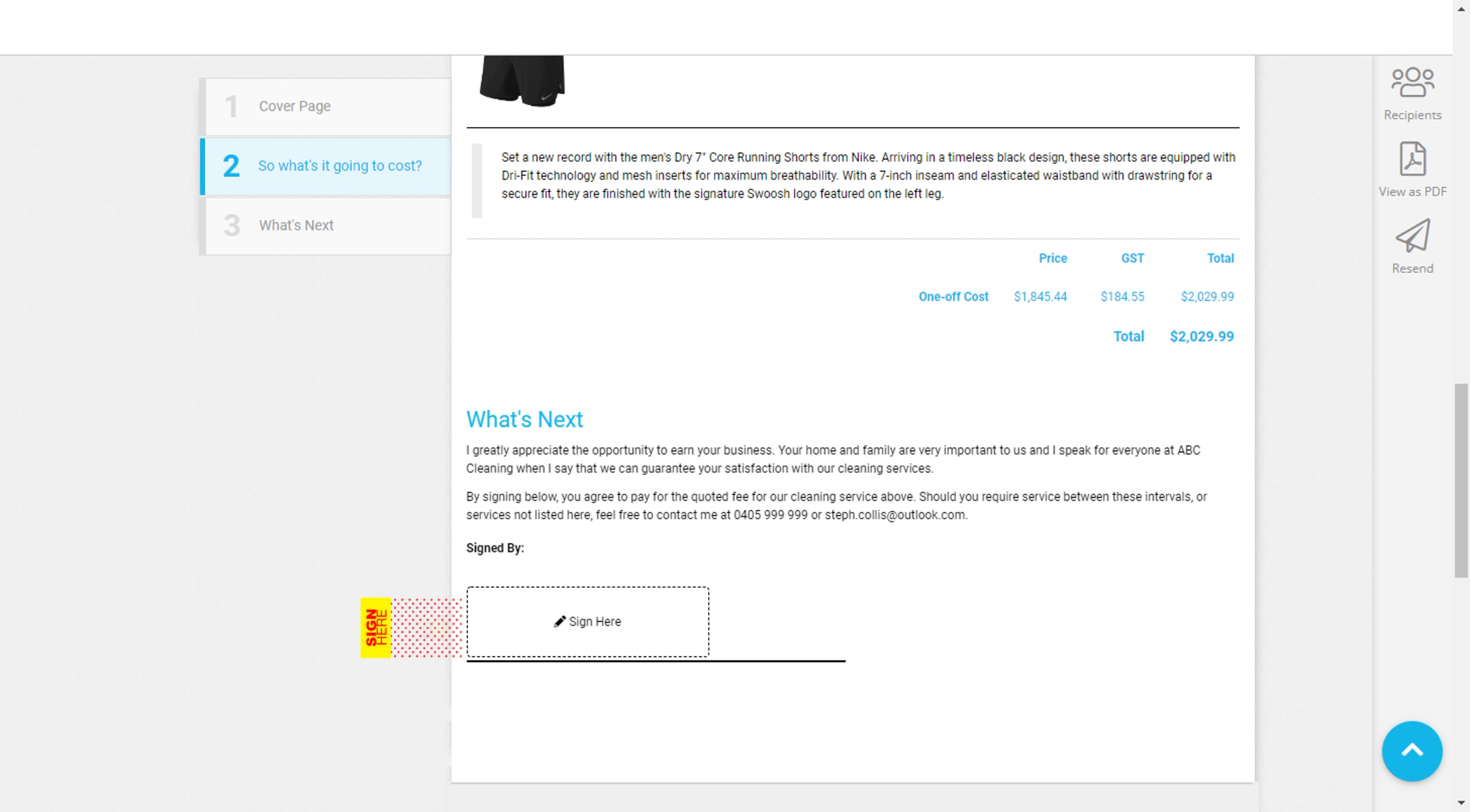 QuoteCloud - Sales Quote, Sales Proposal and Contracts Software - QuoteCloud e-Signatures (Java Edition) - illustration d52019dc-a9eb-46e2-b164-c50e4242a5cd