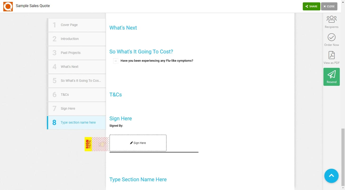 QuoteCloud - Sales Quote, Sales Proposal and Contracts Software - Inserting a Data Field onto a Form (Java Edition) - illustration 58075355-ab5d-47c1-b206-dc964b87eba1