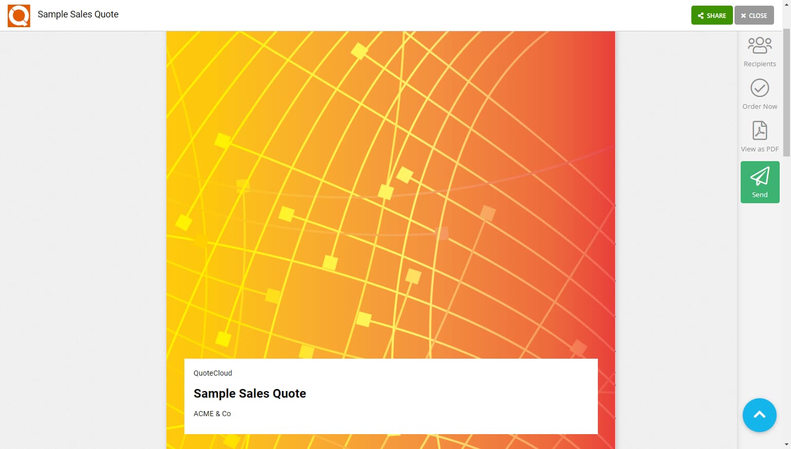 QuoteCloud - Sales Quote, Sales Proposal and Contracts Software - Previewing & Sending Sales Quotes (Java Edition) - illustration f6a6736f-e7cd-44a3-a9a5-107515d2f442