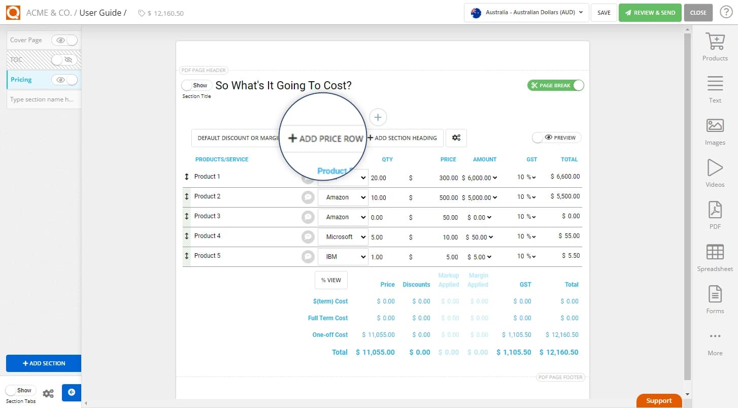 QuoteCloud - Sales Quote, Sales Proposal and Contracts Software - Making Price Lines Optional in a Sales Quote (Java Edition) - illustration ab7416b1-8d1b-438a-b4b6-92a60efedb82