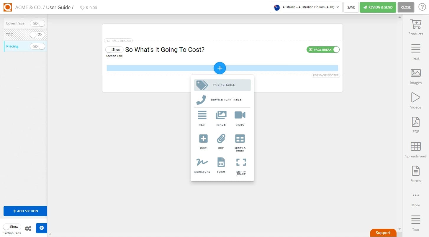QuoteCloud - Sales Quote, Sales Proposal and Contracts Software - Grouping Price Line Items and Summarising (Hiding) up to a Subheading (Java Edition) - illustration 4df7c1b2-1a6c-4d93-9df3-b22f108ef4c3