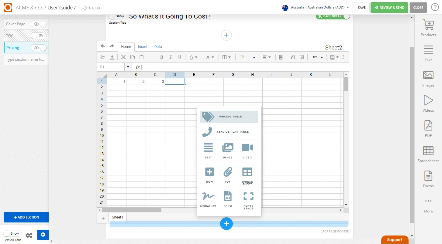 QuoteCloud - Sales Quote, Sales Proposal and Contracts Software - Getting Values from a Spreadsheet to use as a Price in a Price Table (Java Edition) - illustration 387b7c4f-1d9a-40b9-ba6e-7723d3a58a69