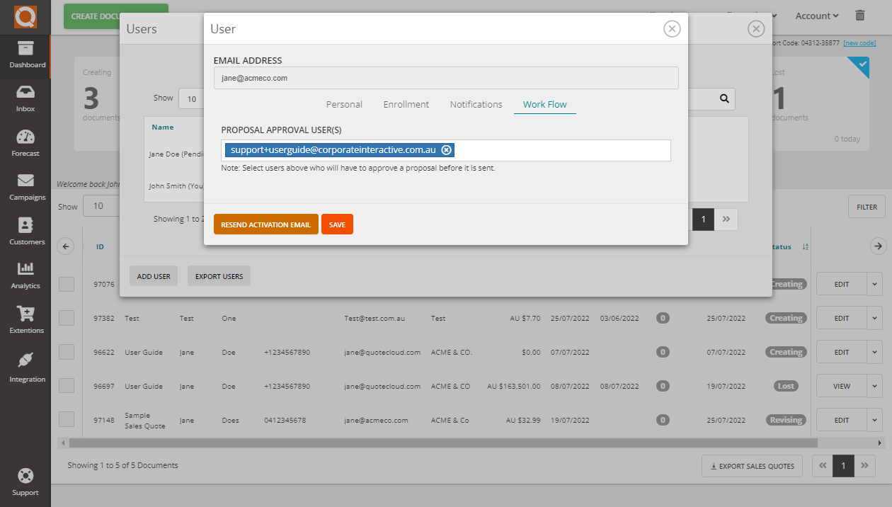 QuoteCloud - Sales Quote, Sales Proposal and Contracts Software - Set-up Sales Quote Approvals Process (Java Edition) - illustration b10014b5-8b1b-41b6-b8fe-53f9bf8ac1f5