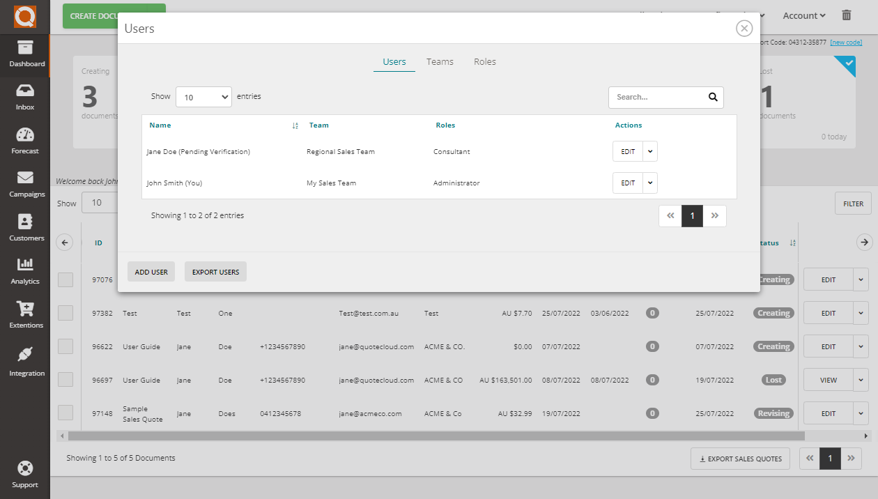 QuoteCloud - Sales Quote, Sales Proposal and Contracts Software - Set-up Sales Quote Approvals Process (Java Edition) - illustration eec47411-6fe1-4afd-9336-d61f499547b7