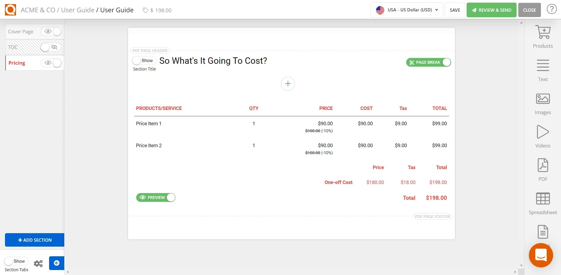 QuoteCloud - Sales Quote, Sales Proposal and Contracts Software - Add a Discount to a Price Table (Java Edition) - illustration 8e93f179-01d5-4f0b-a402-8f0e0fcc0df1