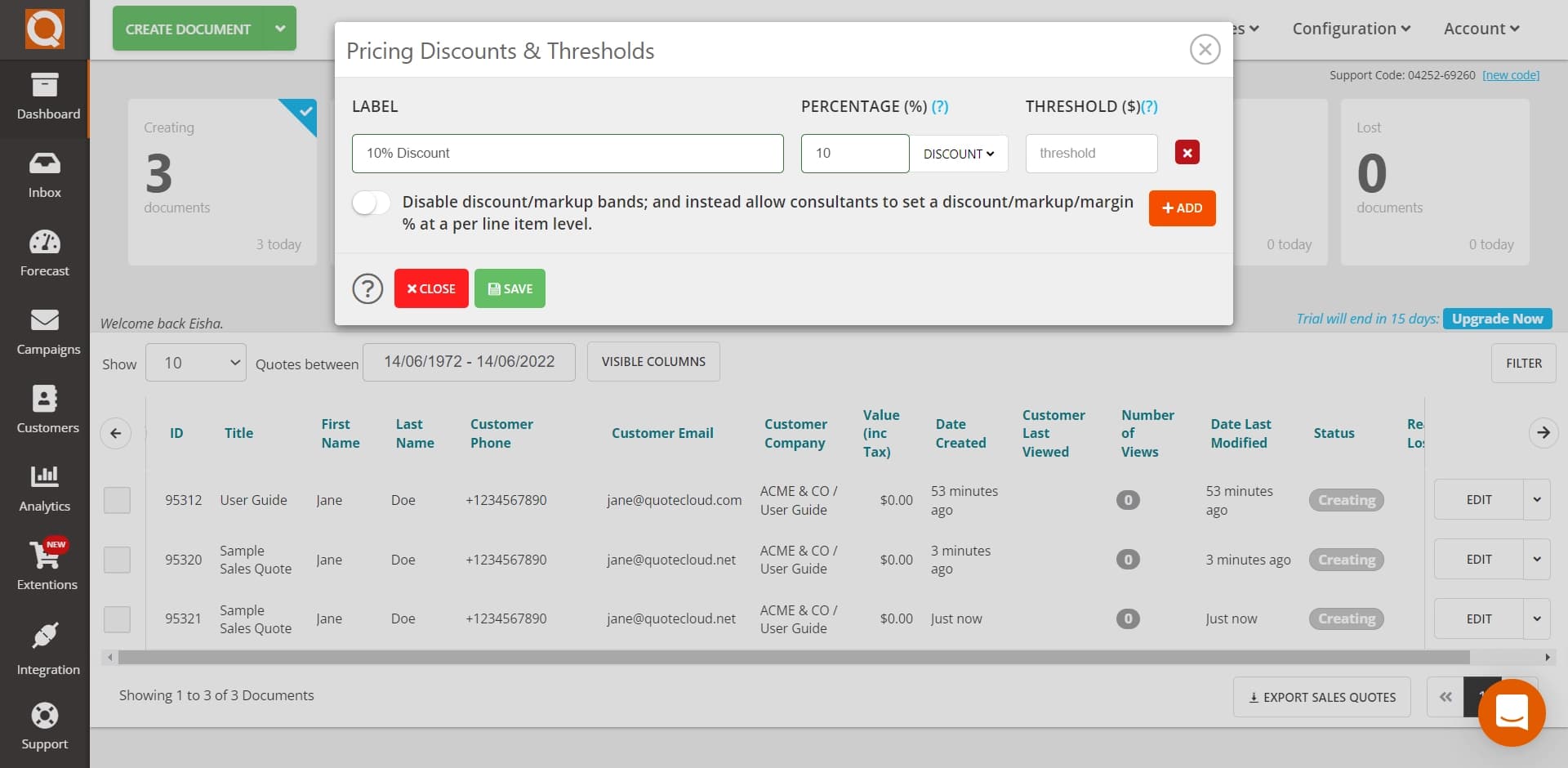 QuoteCloud - Sales Quote, Sales Proposal and Contracts Software - Add a Discount to a Price Table (Java Edition) - illustration 6d172612-1e79-484b-a793-b4f9e975fbfb