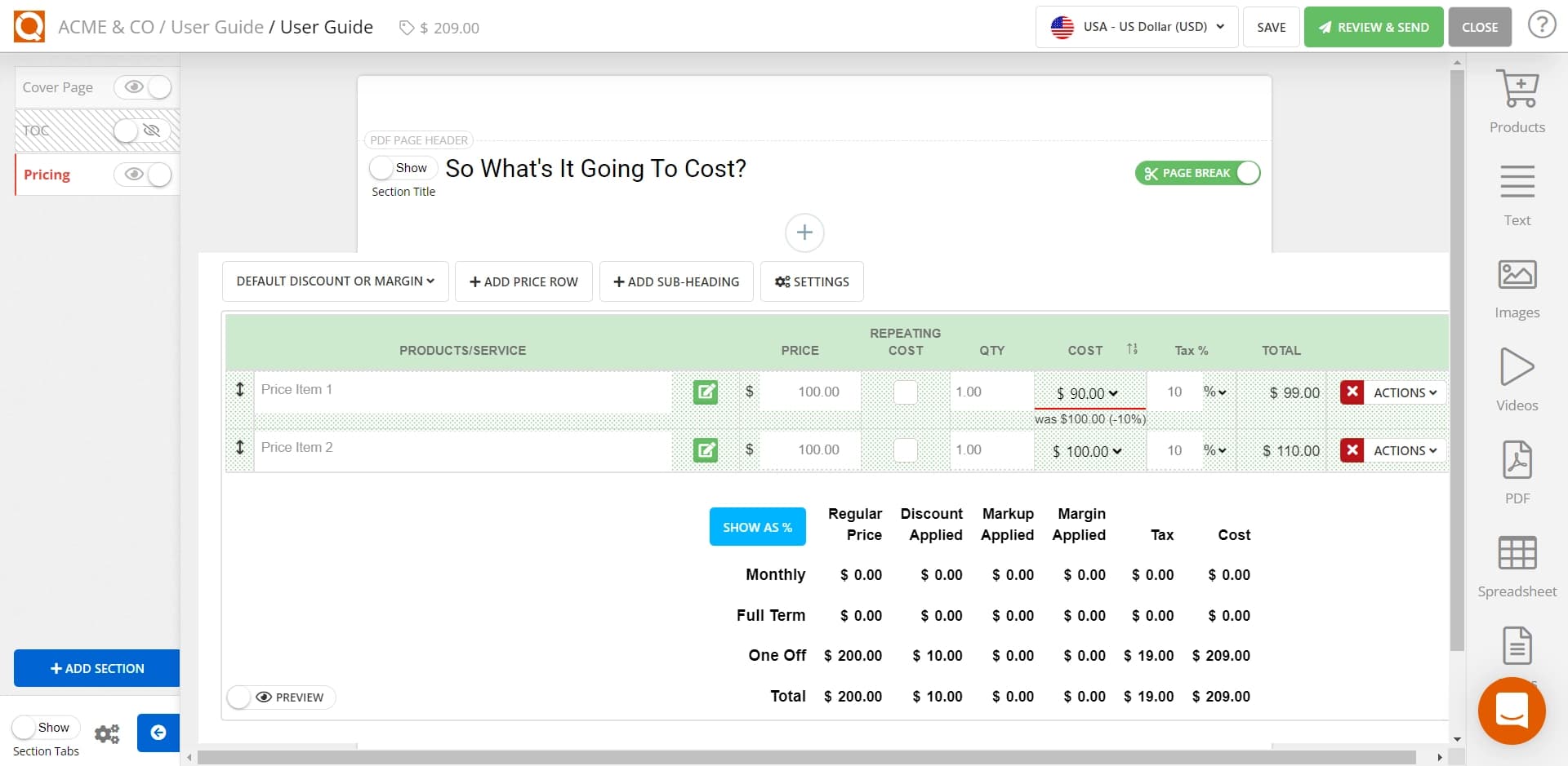QuoteCloud - Sales Quote, Sales Proposal and Contracts Software - Add a Discount to a Price Table (Java Edition) - illustration afffe4be-2a18-48fa-9a51-43a8b4bc39c2