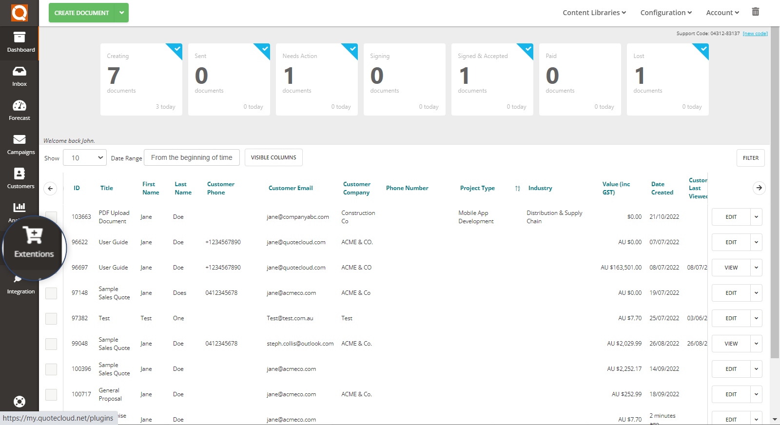QuoteCloud - Sales Quote, Sales Proposal and Contracts Software - Contact Finder Plugin - Add Domain Patterns To Ignore (Java Edition) - illustration 25d07901-20a2-485c-9bcb-d150de386834