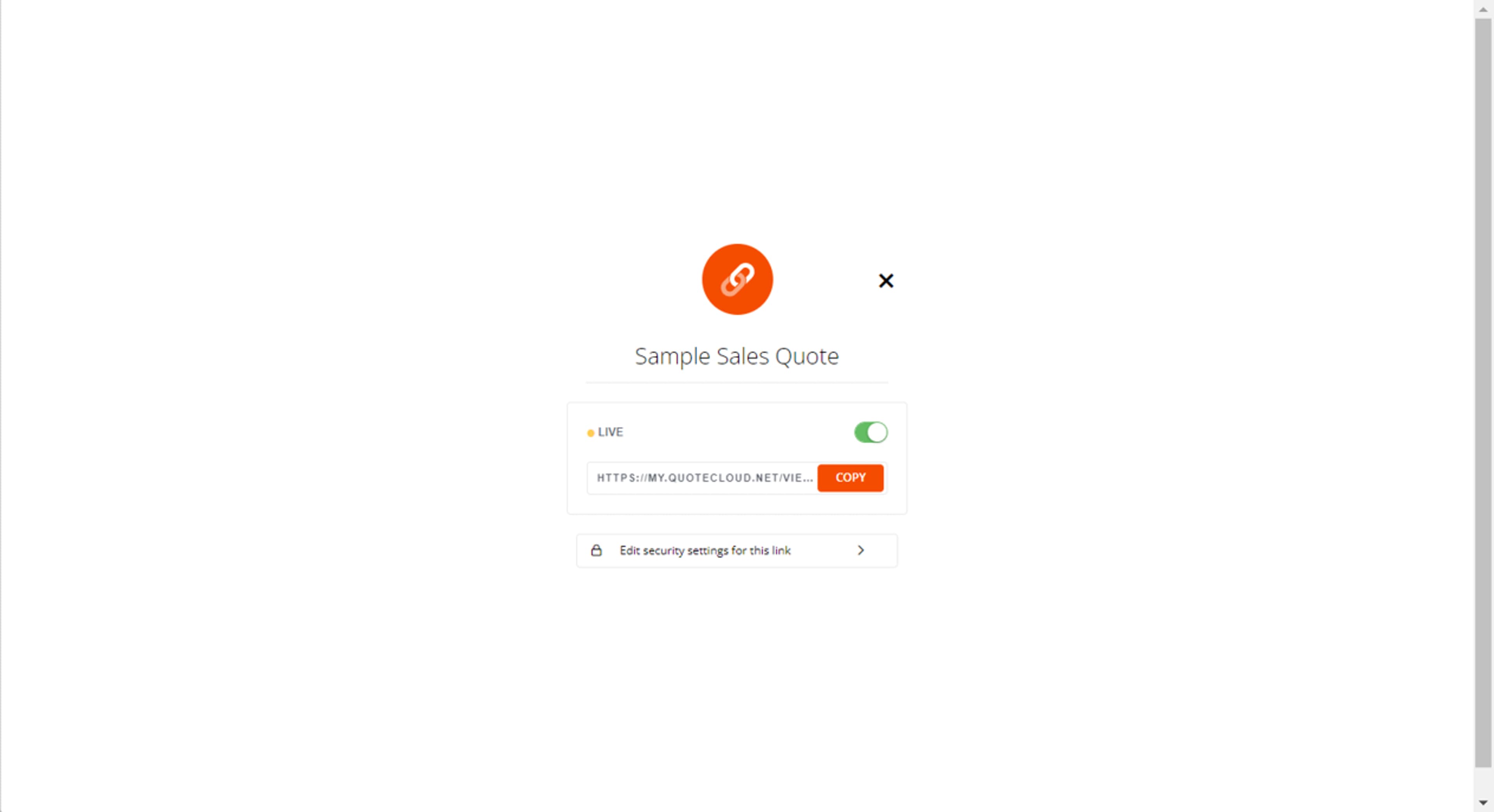 QuoteCloud - Sales Quote, Sales Proposal and Contracts Software - How To Create A Link to Share Your Sales Quote With A Customer (Java Edition) - illustration 06556154-015d-41d6-b225-a66ce68f12b2