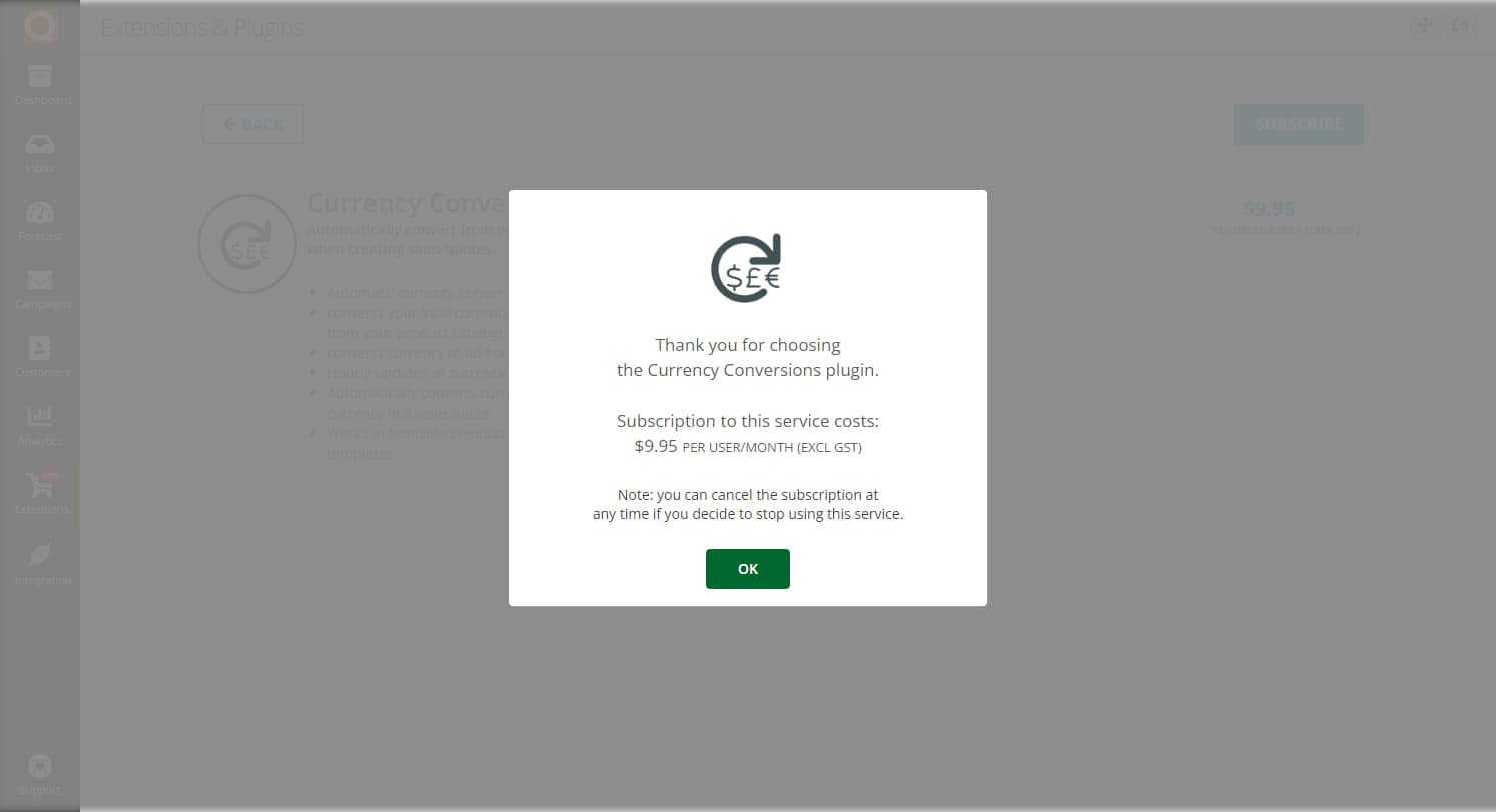 QuoteCloud - Sales Quote, Sales Proposal and Contracts Software - Activating the Realtime Currency Conversion Plugin (Java Edition) - illustration fd4325e7-9df6-40ae-9624-ea5acc8545b1