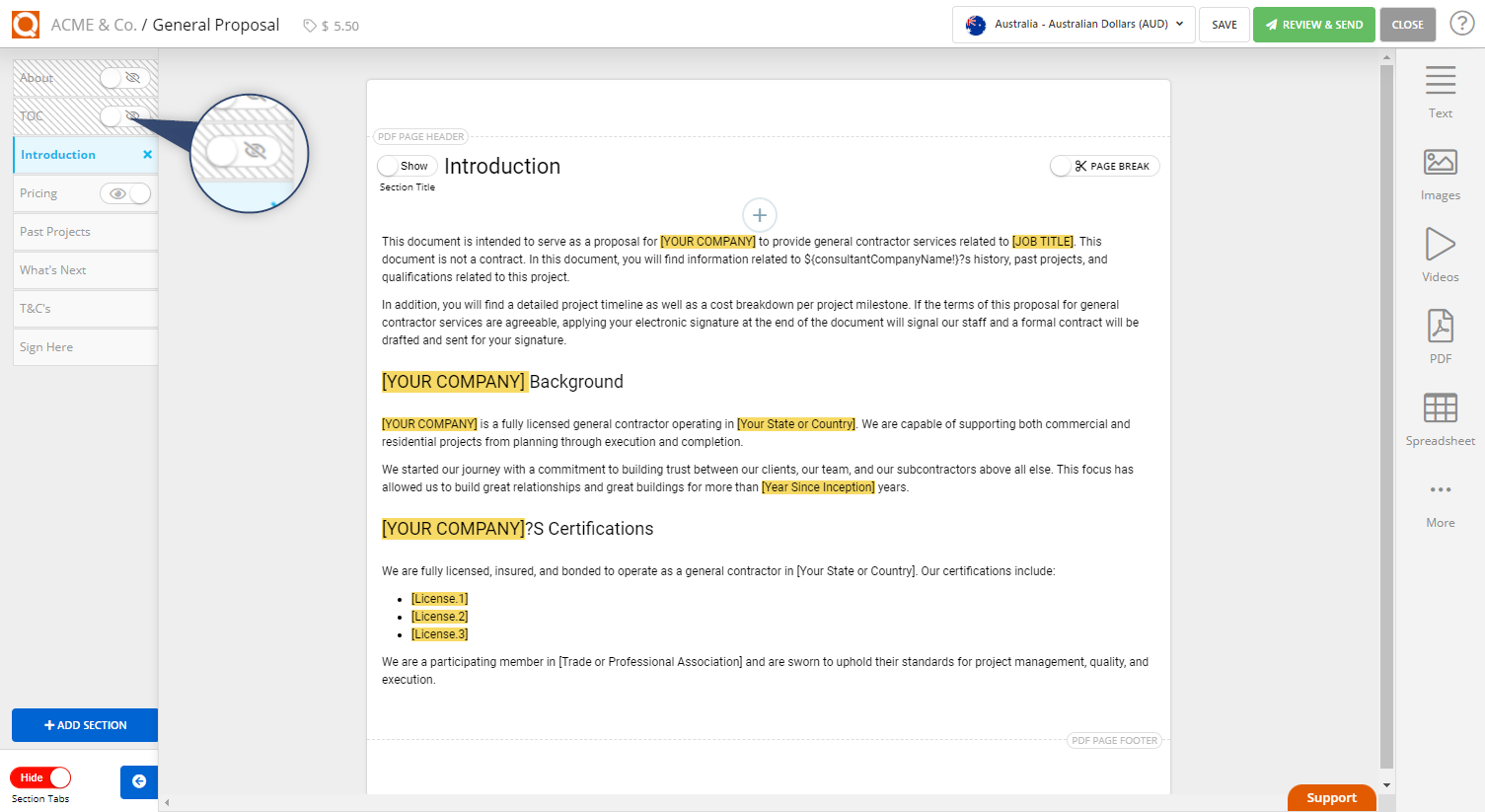 QuoteCloud - Sales Quote, Sales Proposal and Contracts Software - How To Style Your Table Of Contents In A Sales Quote Document (Java Edition) - illustration 697961aa-8ccf-49f3-91ea-25f0bdf26412