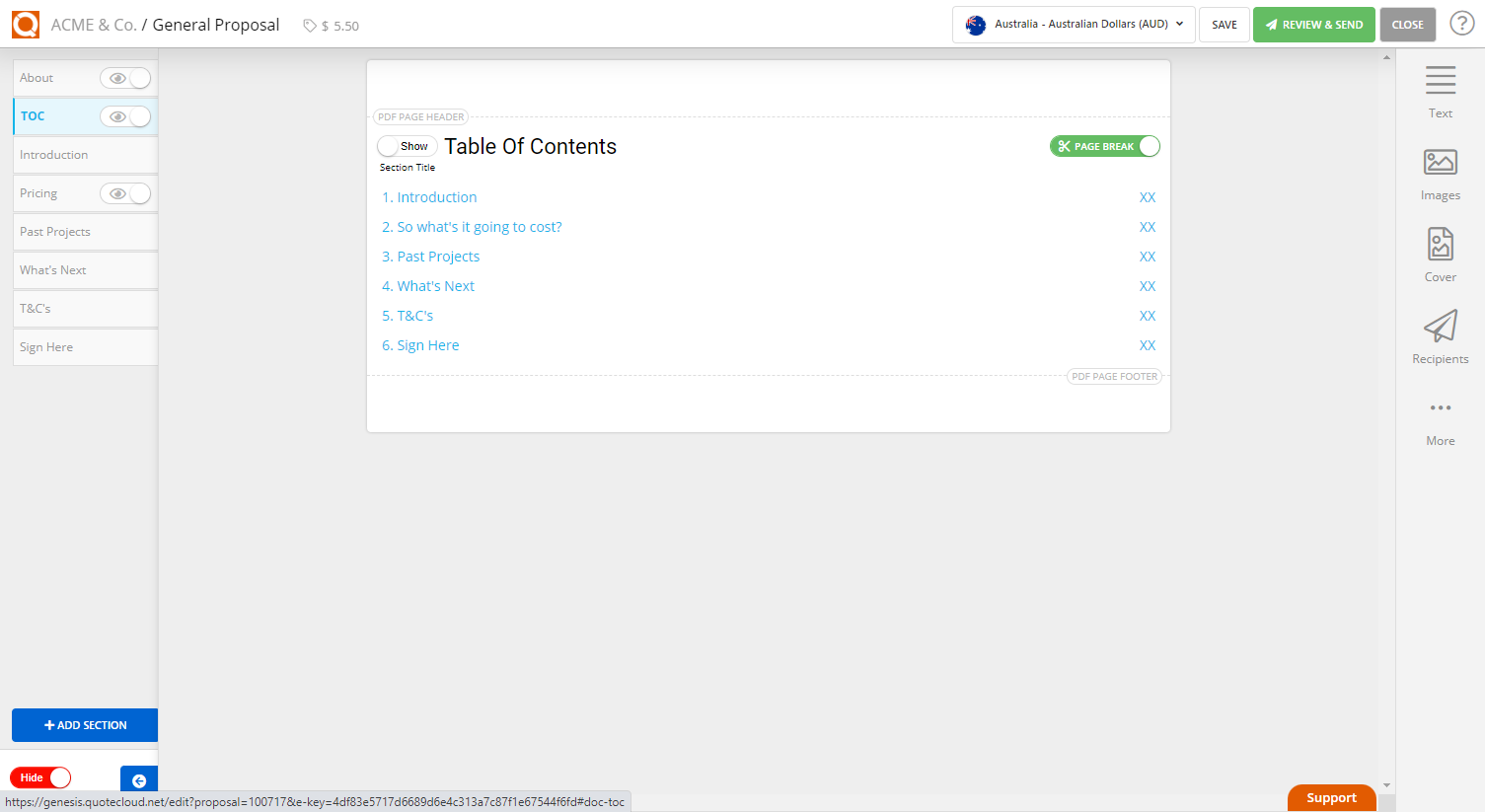 QuoteCloud - Sales Quote, Sales Proposal and Contracts Software - How To Style Your Table Of Contents In A Sales Quote Document (Java Edition) - illustration e47c252e-e8ad-47b1-a2b3-6f935d9032bb