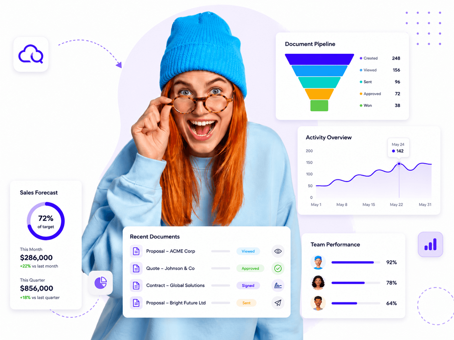 QuoteCloud - Sales Quote, Sales Proposal and Contracts Software - Home - illustration 4e18f00a-376f-422f-94c4-d2135dd73db4