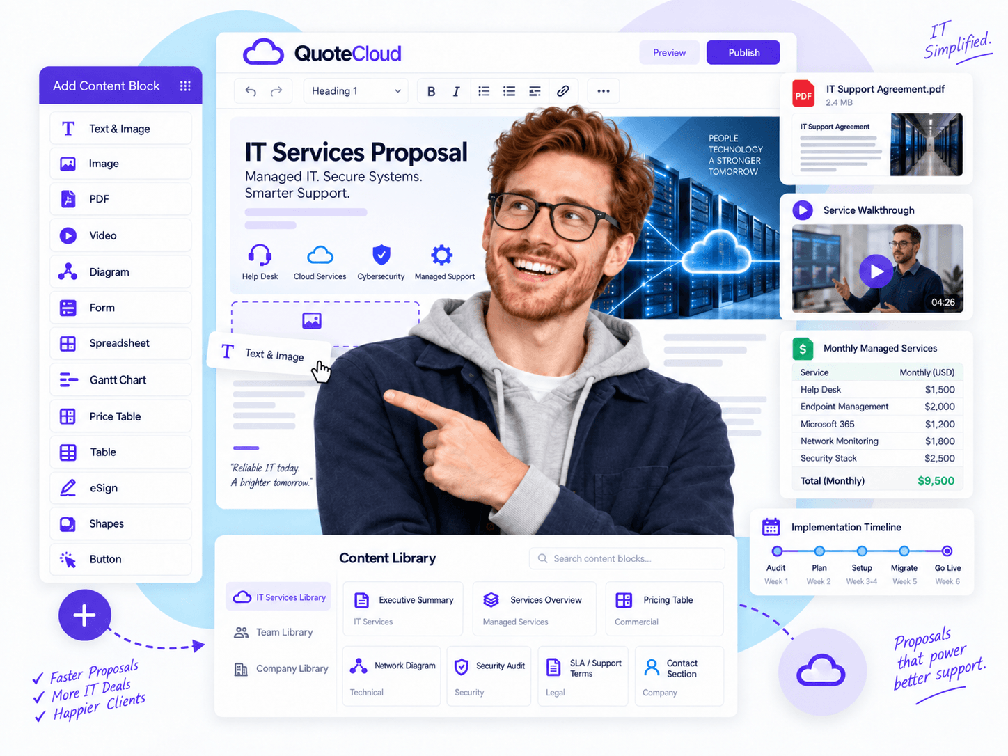 QuoteCloud - Sales Quote, Sales Proposal and Contracts Software - Sales Quotes for IT Services - illustration fd612dd8-212d-4f8a-8a44-6487d1e0d864
