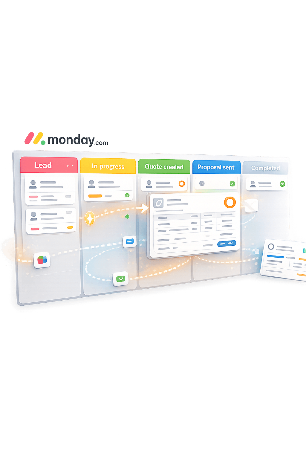 QuoteCloud - Sales Quote, Sales Proposal and Contracts Software - mondaydotcom CRM with QuoteCloud - illustration d5e1376a-8836-41c6-9cfb-896abf5d07fd